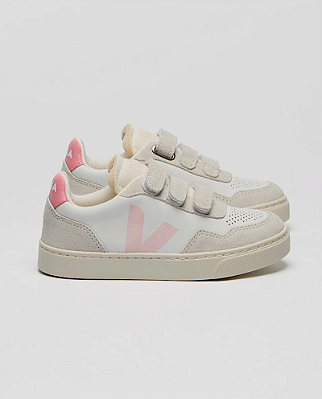 Sapato small v-90 leather Extra white petale