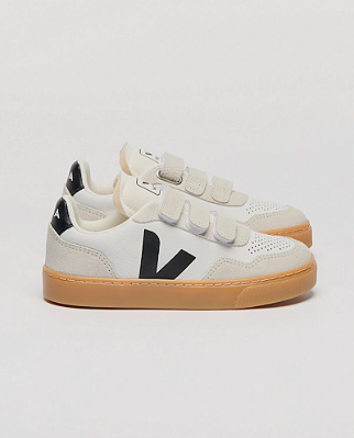 Sapato small v-90 leather White black natural