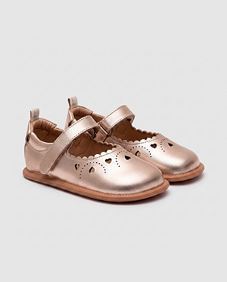 Sapato sweetheart Metalic salmon