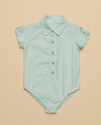 Body camisa manga curta Verde menta