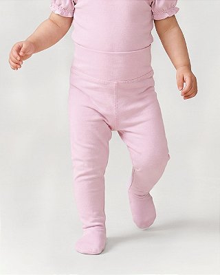 Calça comfort com pé Rosa algodão doce