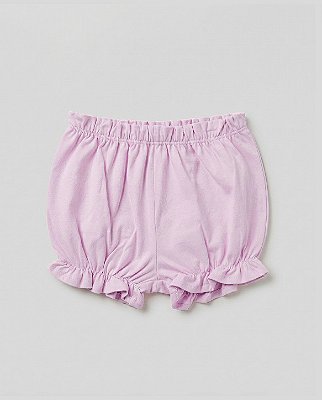 Short conforto Rosa algodão doce