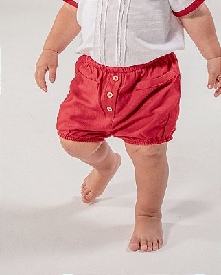 Tapa fralda retrô Vermelho