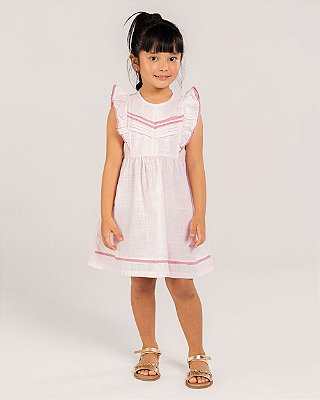 Vestido rendinha Rosa bebê