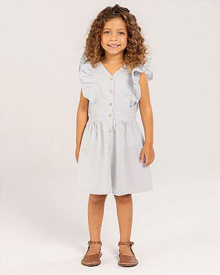 Vestido cultivar Vichy azul