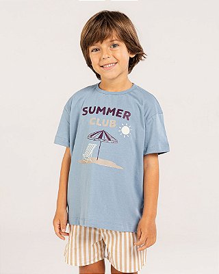 Camiseta pintura Azul + summer club