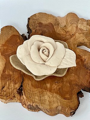 Rosa cerâmica - aromatizador