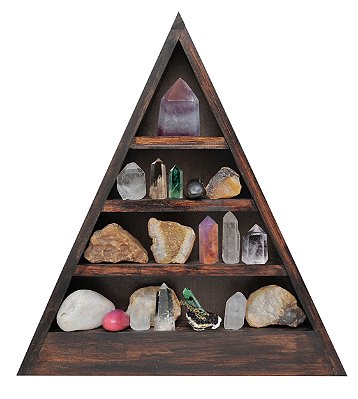 Nicho e Altar Triangular p/ pedras, cristais, seixos ZR8