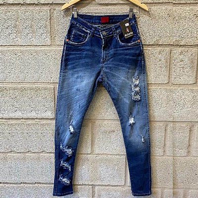 Calça Jeans Skinny Destroyed Cod15