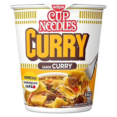 5 Macarrão Instantâneo Cup Noodles Sabor Curry 70g
