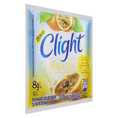 15 Suco/Refresco Clight Sabor Maracujá 8g - Não contém Glúten - Zero Açúcar