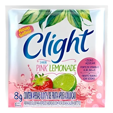15 Suco/Refresco Clight Sabor Limonada Rosa - Zero Açúcar - Não Contém Glúten