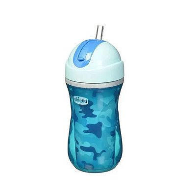 Copo Sport Cup 14m+ Com Canudo de Silicone, 266ml - Chicco