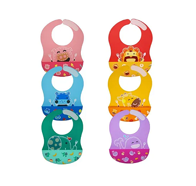 Babador com Cata Migalhas 100% Silicone - Marcus & Marcus