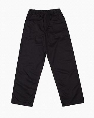 Calça Reta Preta em Sarja