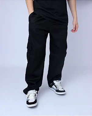 Calça Cargo Preta Unissex