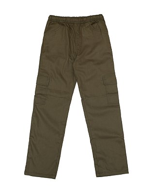 Calça cargo juvenil verde