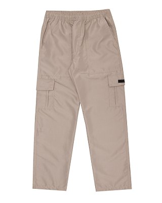 Calça Cargo Rip Stop Bege (borracha)