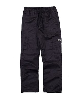 CALÇA CARGO RIP STOP PRETA (BORRACHA)