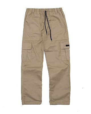 CALÇA CARGO RIP STOP CAQUI (BORRACHA)