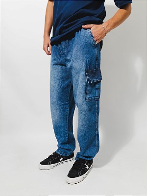 Calça Cargo jeans Destroy