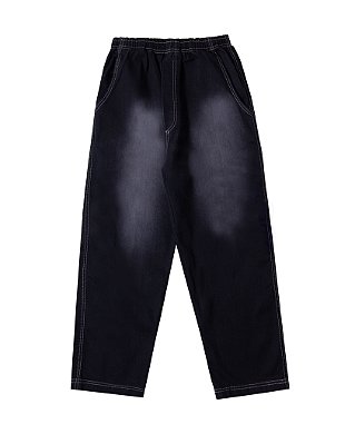 Balão Jeans Preta com lavagem