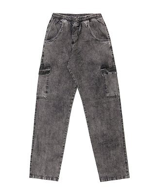 Calça cargo jeans Marmorizada juvenil