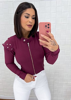 Jaqueta com Tachinhas Marsala