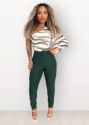 Calça Feminina Modeladora  Verde Militar