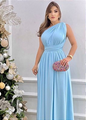 Vestido Multiforma Azul Tiffany