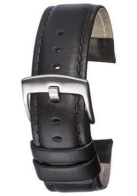 PULSEIRA DE COURO LISO PRETO