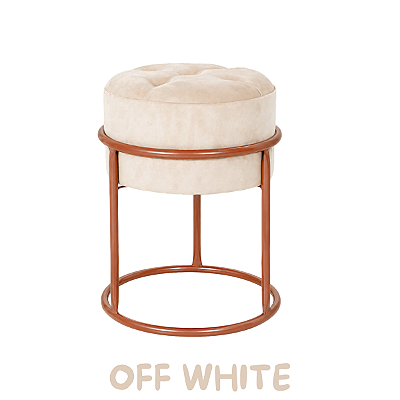 Puff Argola Decoração Base Cobre