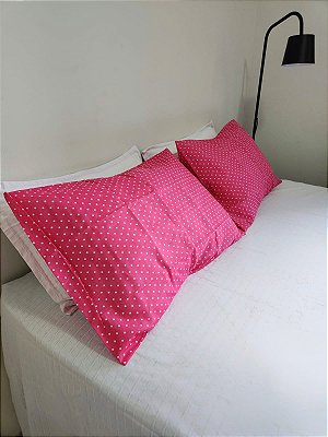 Par de Fronhas Com Estampa de Bolinha Fundo Cor