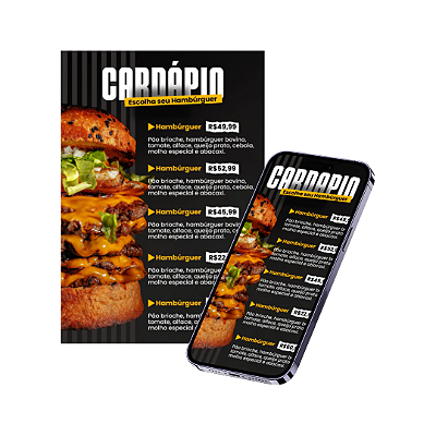 Cardápio - Impresso e Digital