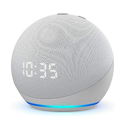 Echo Dot (4ª geração) com Relógio e Alexa