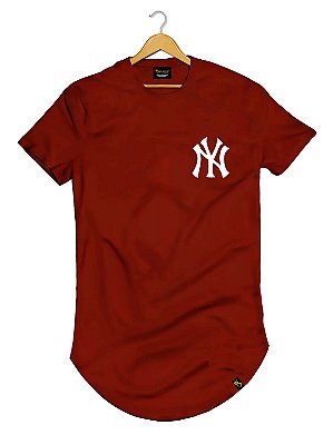 Camiseta Longline Algodão Ny New York USA Basic Ref 451