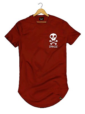 Camiseta Longline Algodão Dayos Dark Skull  Ref 467