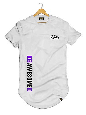 Camiseta Longline Algodão Dayos Awesome Ref 479