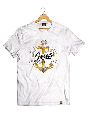 Camiseta Tradicional Algodão Jesus Ancora Ref 101