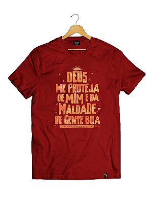 Camiseta Tradicional Algodão Dayos Frase Deus me Proteja Ref 305