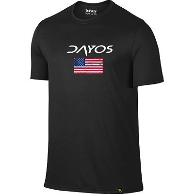 Camiseta Tradicional DryFit Bandeira USA Treiner Ref 900