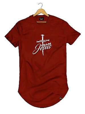 Camiseta Longline Algodão Team Jesus Ref 610
