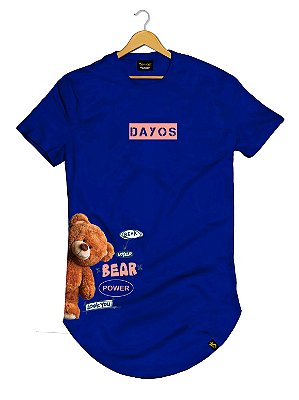 Camiseta Longline Algodão Dayos Power Bear Ref l15