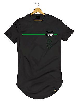 Camiseta Longline Algodão Dayos Lines Green Ref l20