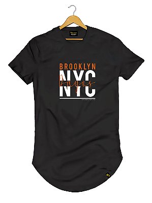 Camiseta Longline Algodão Brooklyn NYC Ref l23