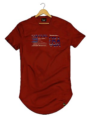 Camiseta Longline Algodão Dayos USA American Ref l27