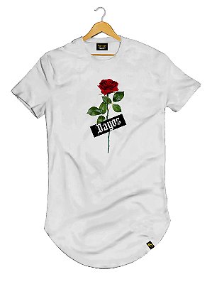 Camiseta Longline Algodão Dayos Uma Flor Ref l31