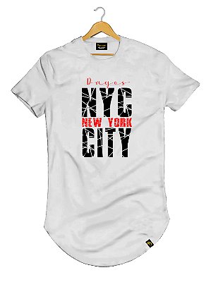 Camiseta Longline Algodão NYC City Ref l34