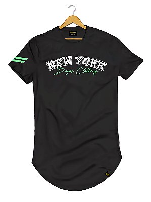 Camiseta Longline Algodão New York Patente Ref l37
