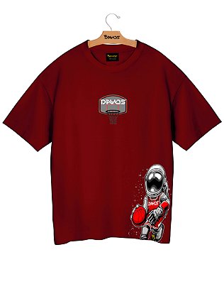 Camiseta Oversized Algodão Basquete Astronauta Ref o03
